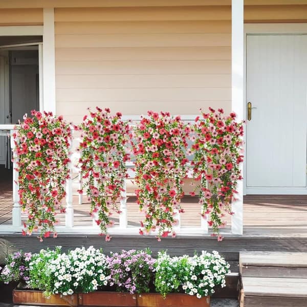 Lollanda Kunstige vedhængsblomster 2-pak 76 cm, Vedbend guirlande, Kunstige vedhængsblomster – UV-bestandig, Flerfarvet