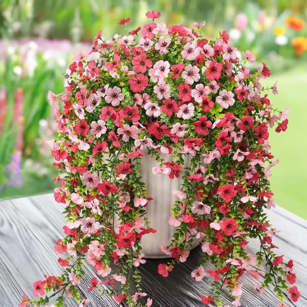 Lollanda Kunstige vedhængsblomster 2-pak 76 cm, Vedbend guirlande, Kunstige vedhængsblomster – UV-bestandig, Flerfarvet