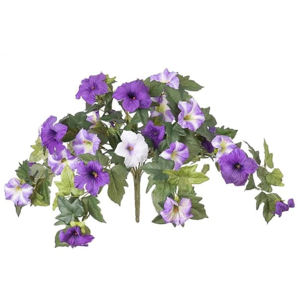 Lollanda Konstgjord blombukett med morgonstjärna – UV-beständig och väderbeständig utomhusdekoration Lila 1PCS
