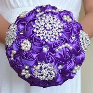 Bryllupsbuket, Elegant Design, Ingen Vedligeholdelse Nødvendig,R4, 24cm