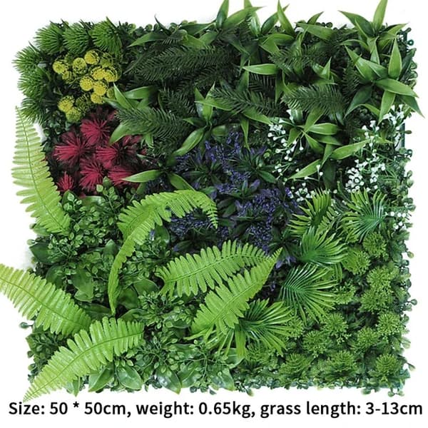 Kunstig Blomster Væg, Nem Installation, Langtidsholdbar,K