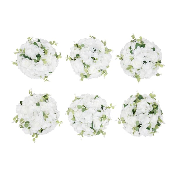 Kunstige Blomsterkugler, Holdbare Materialer, Livagtigt Design,HVID
