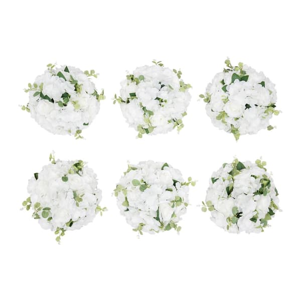Kunstige Blomsterkugler, Holdbare Materialer, Livagtigt Design,HVID