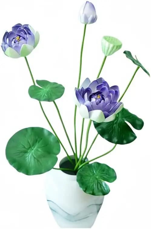 Faux Blomster, Justerbar Længde, Alsidig Dekoration,Blå