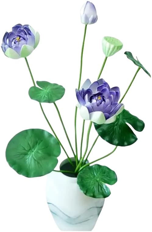 Faux Blomster, Justerbar Længde, Alsidig Dekoration,Blå