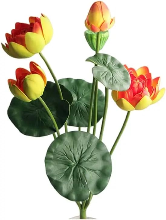 Faux Blommor, Justerbar Längd, Mångsidig Dekoration,Orange
