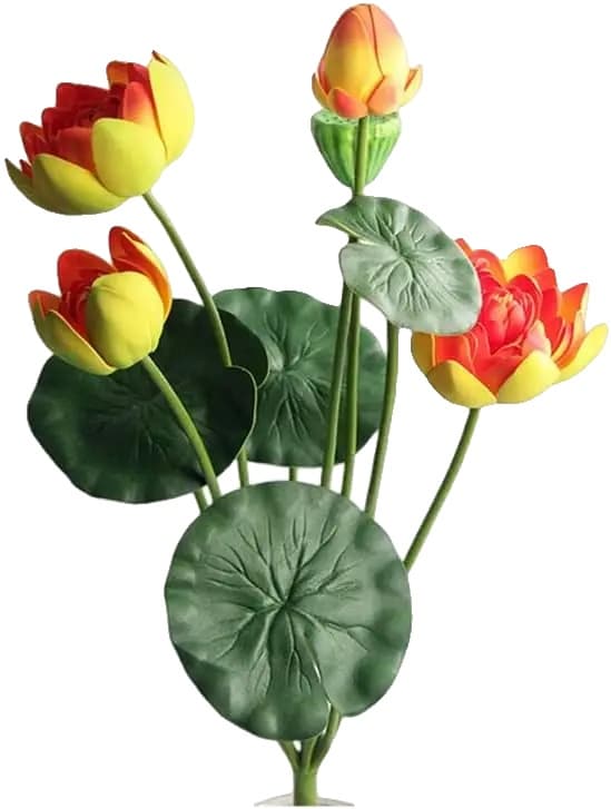 Faux Blommor, Justerbar Längd, Mångsidig Dekoration,Orange