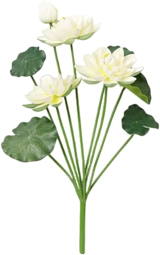 Faux Blomster, Justerbar Længde, Alsidig Dekoration,Mælk Hvid
