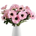 Miniatyrbild 2 av 2: Blomsterbuskar, realistiska konstblommor, inredning för inomhusbruk,6st, rosa