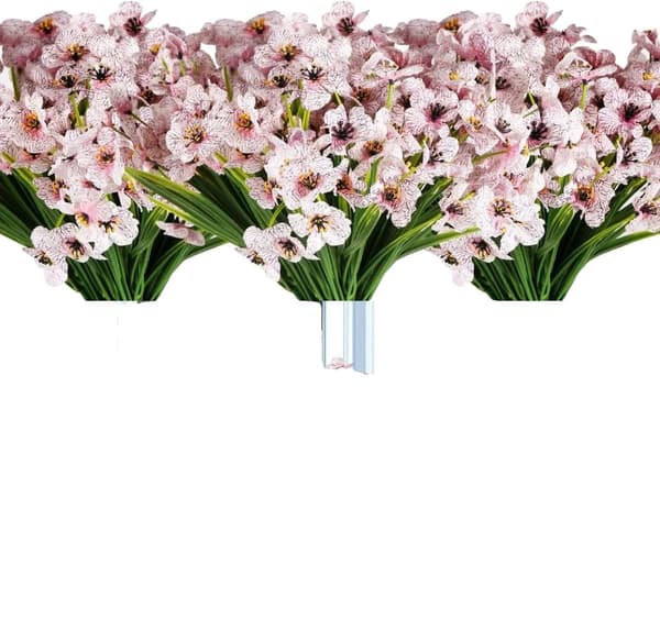 Konstgjorda Blommor, UV-beständiga, Ingen Bleknande,Vit-rosa