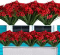 Miniatyrbild 2 av 2: Konstgjorda Blommor, UV-beständiga, Ingen Bleknande,Djupröd