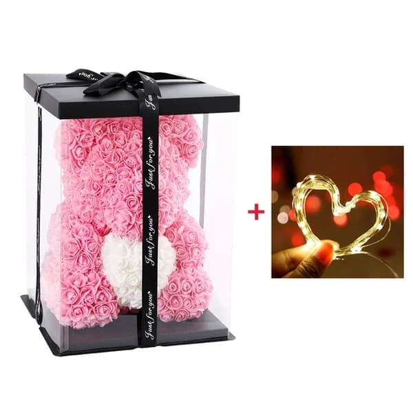 Rosabjörn, Konstgjorda Blommor, Inredning för Inomhusbruk,rosa typ 1