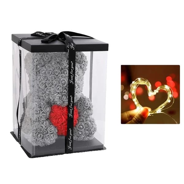 Rosebjørn, Kunstige Blomster, Indendørs Dekoration,grå type 1