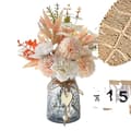 Miniatyrbillede 1 af 2: Blomstercenterpiece, Elegant Design, Ingen Vedligeholdelse Nødvendig,Pink Buket  Flaske