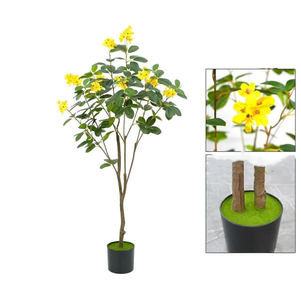 Kunstige Blomstrende Træer, Smuk Dekoration, Alsidig Brug,130cm