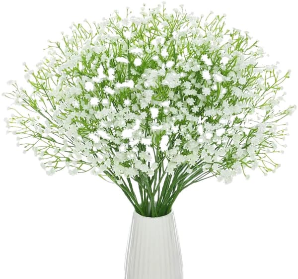 Babysand, konstgjorda blommor, realistisk design, mångsidiga tillämpningar,Vit