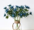 Miniatyrbild 2 av 2: Konstgjorda Blommor, Eryngo Spray, Falsk Silkesdesign,Blå 3