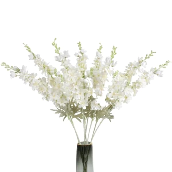 Kunstige Blomster, Lang Stilk Design, Perfekt til Indendørs Brug,Hvid