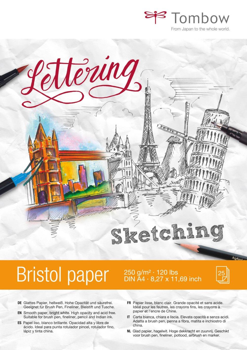Tombow Skissblock Bristol A4 250g 25ark