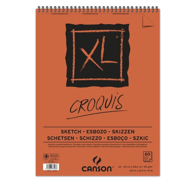 Skisspapper A2 block Croquis 60 ark 90g Canson XL