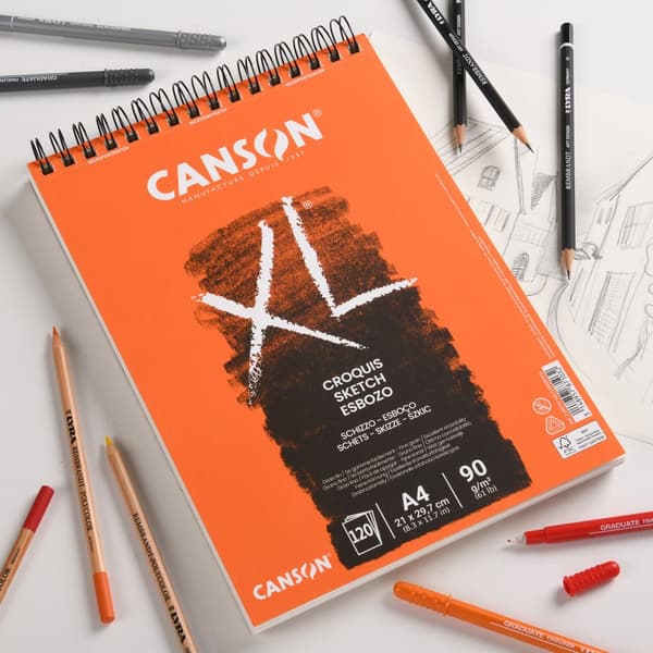 Skiss papper A4 block Croquis, 120 ark 90g, Canson XL