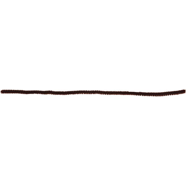Chenille, L: 30 cm, tykkelse 6 mm, brun, 50 stk./ 1 pk.