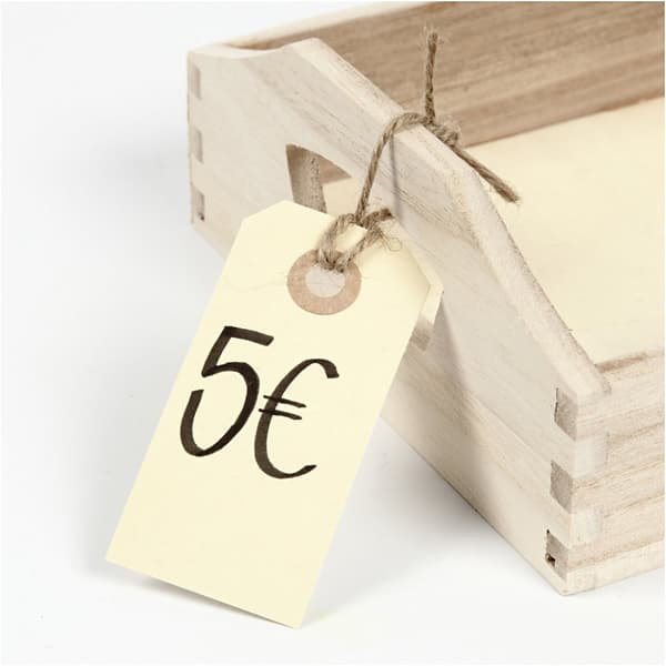 Manillamerker, str. 3x6 cm, 250 g, creme, 30 stk./ 1 pk.