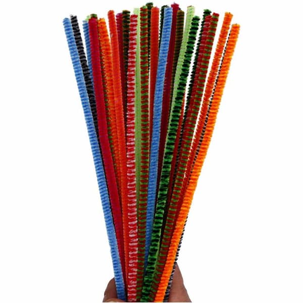 Piperenser, stripete, L: 30 cm, tykkelse 6 mm, ass. farger, 30 ass./ 1 pk.