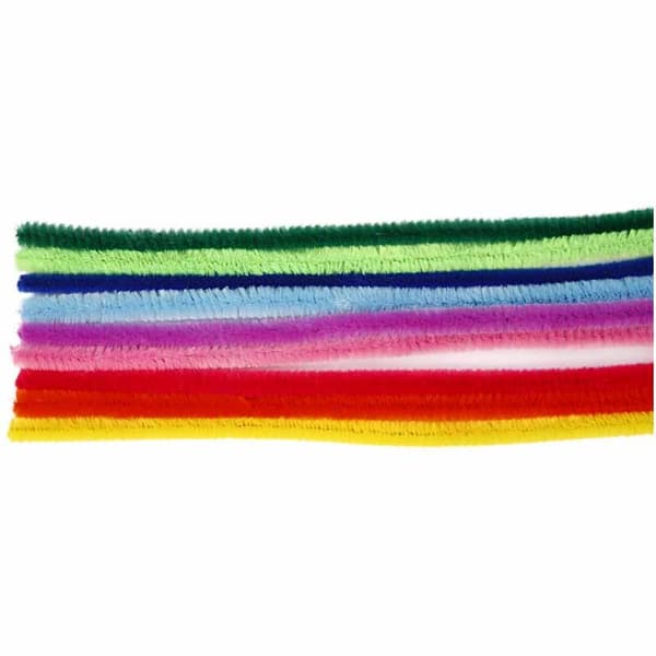 Chenille, L: 30 cm, tykkelse 9 mm, ass. farver, 200 ass./ 1 pk.