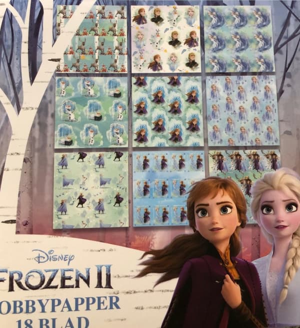 18 blad scrapbook papper 15x15 cm Frost