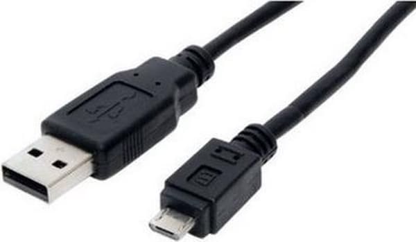 S-Conn 1m USB 2.0 A - MicroUSB 2.0 B USB-kaapeli USB A Micro-USB B Musta