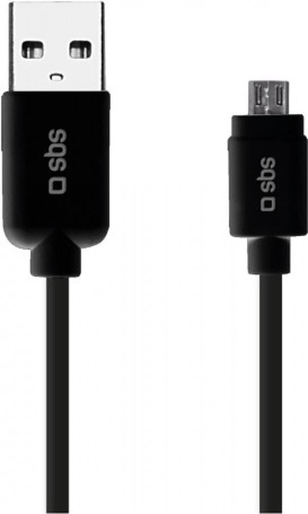 SBS USB-A till Micro USB Kabel 1 Meter - Svart