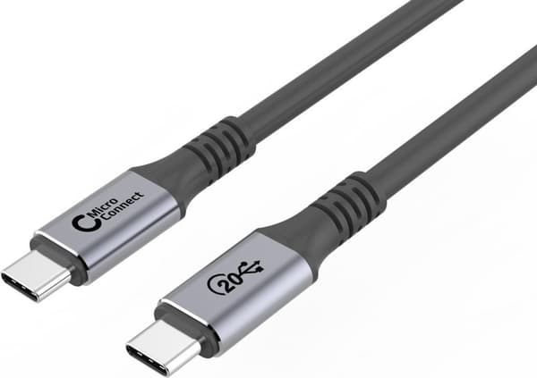 Microconnect USB3.2CC01, 1 m, USB C, USB C, USB 3.2 Gen 2 (3.1 Gen 2), 2000 Mbit/s, Svart