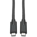 Miniatyrbild 1 av 4: Tripp Lite USB Typ C till USB C-kabel USB 3.1 5A Nominell 100W 5 Gbps Thunderbolt 3-kompatibel M/M 1,8 m - USB-kabel - 24-stifts USB-C (M) till 24-sti
