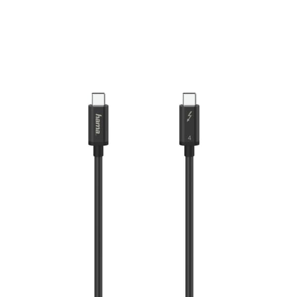 Hama Essential Line - Thunderbolt-kabel - 24 pin USB-C (M) til 24 pin USB-C (M) - Thunderbolt 4 - 5 A - 80 cm - 8K-understøttelse, USB-strømforsyning