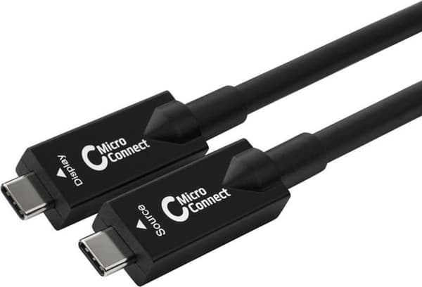 Microconnect USB3.2CC15OP, 15 m, USB C, USB C, USB 3.2 Gen 2 (3.1 Gen 2), 10000 Mbit/s, Sort