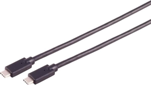 S/CONN maximal anslutning USB-C-anslutningskabel, USB-kabel Typ-C hane till Type C hane, 3.2 Gen 2x2, 100W, 2.0m (13-62035)