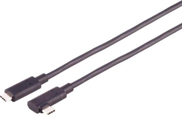 S/CONN maximal anslutning USB-anslutningskabel, optisk USB-C-kabel, 3,2, 10 Gbps, PD, 90°, 3,0 m (30-42045)