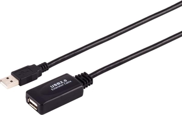 S/CONN maksimaalinen liitettävyys USB-jatkokaapeli-Aktiivinen USB-A-laajennus, USB 2.0, 480Mbps, 5m (13-26055)
