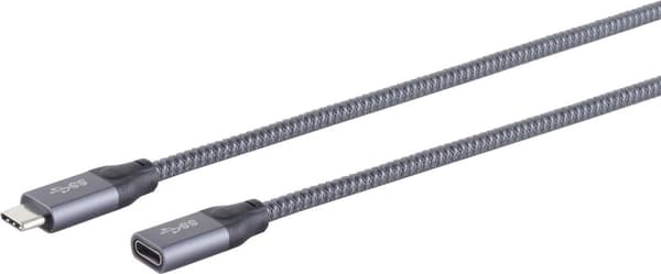 S/CONN maximal anslutning USB CC-kabel--USB-C® förlängningskabel, 3.2 Gen 2, Pro, 2m (13-46030)