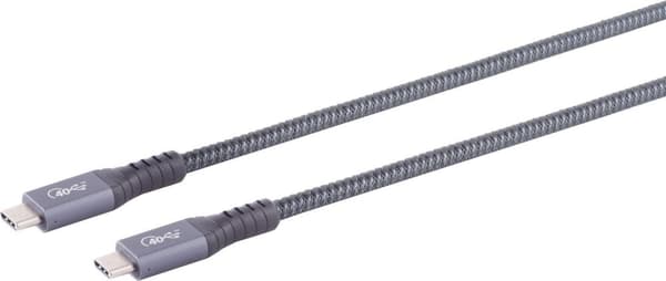 S/CONN maximal anslutning USB-C-anslutningskabel - USB-kabel Typ-C hane till Type C hane, 4.0 Gen 3x2, PRO, 1,5m (13-67150)