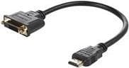 MicroConnect - Videoadapter - Dual Link - DVI-D hona till HDMI hane - 15 cm - Svart - Passiv, 1080p stöd, 60 Hz