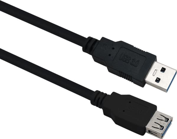 Helos - USB-förlängningskabel - USB Typ A (M) till USB Typ A (W) - USB 3.0 - 2 m - Svart