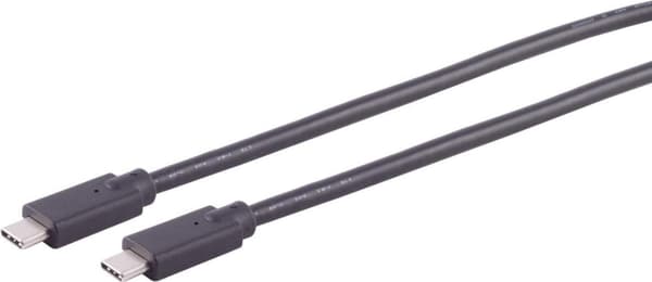 S/CONN maksimiliitäntä USB-kaapeli Type-C -liitäntäkaapeli, 2,0, 100 W, musta, 3,0 m (13-28045)