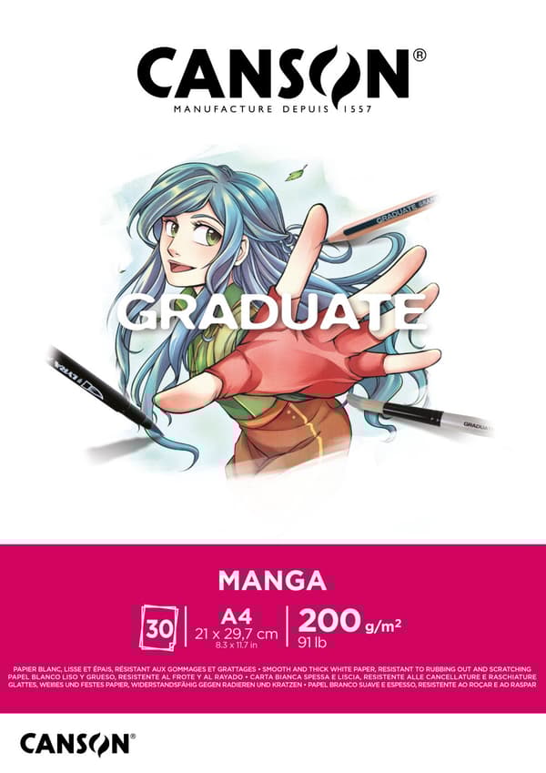 Skissblock Manga A4 200g 30 ark Lyra Graduate