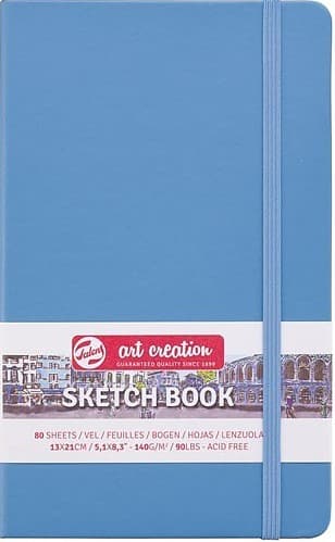 Skissbok Lake Blue 13x21 cm 140g 80 creme vita sidor Talens Art Creation