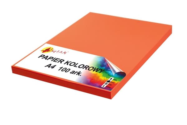 Värillinen paperi A4 80g mandariinia 100 arkkia