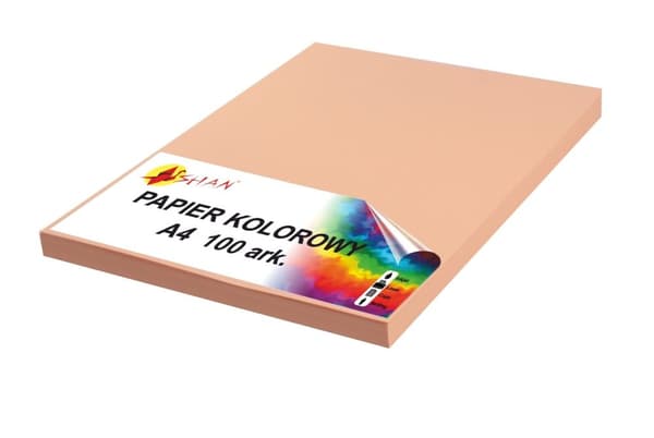 Farvet papir A4 80g laks 100 ark