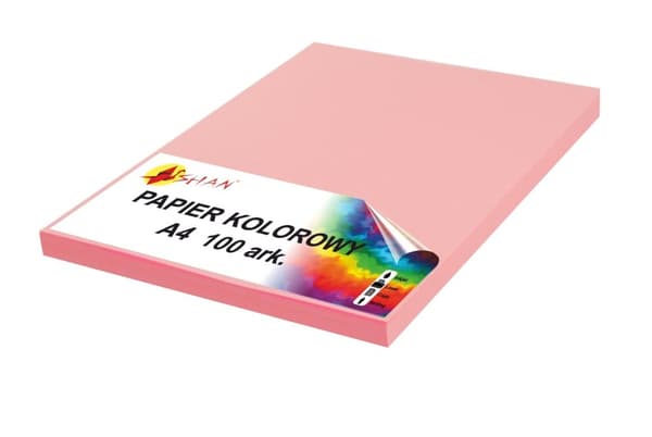 Farvet papir A4 80g pastel pink 100 ark