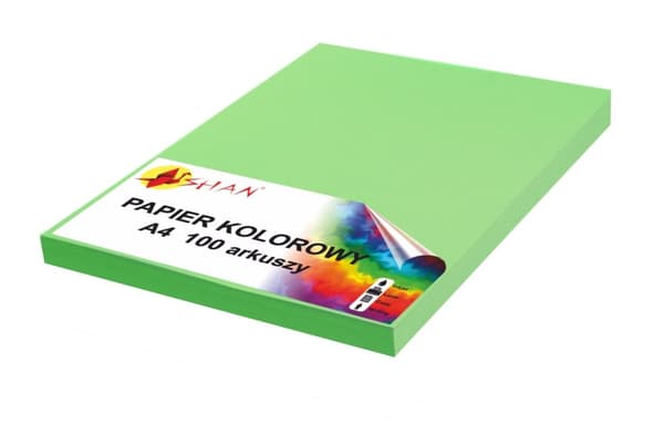 Farvet papir A4 120g grøn pastel 100 ark